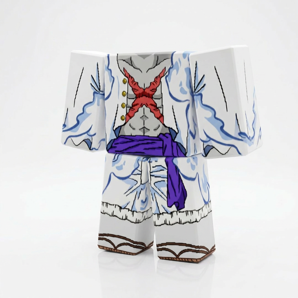  Nika (Gear 5) Roblox Outfit – One Piece Avatar Costume & Shirt Template - View 1