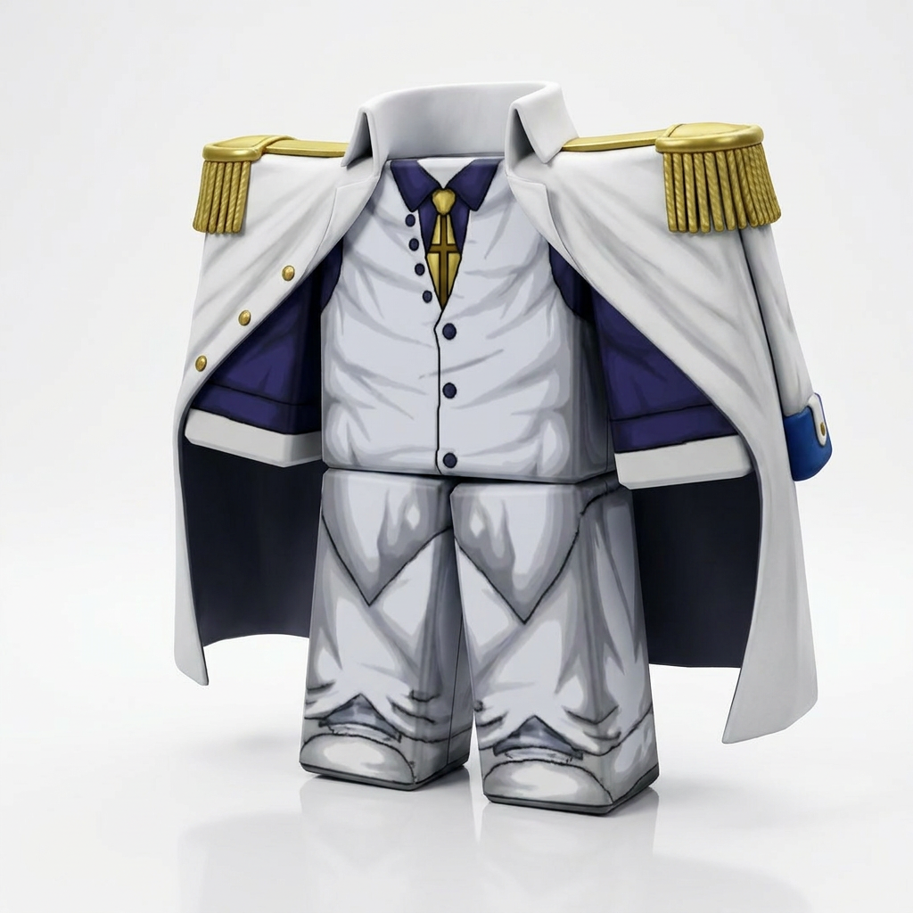 Aokiji Roblox Outfit – One Piece Avatar Costume & Shirt Template View 1