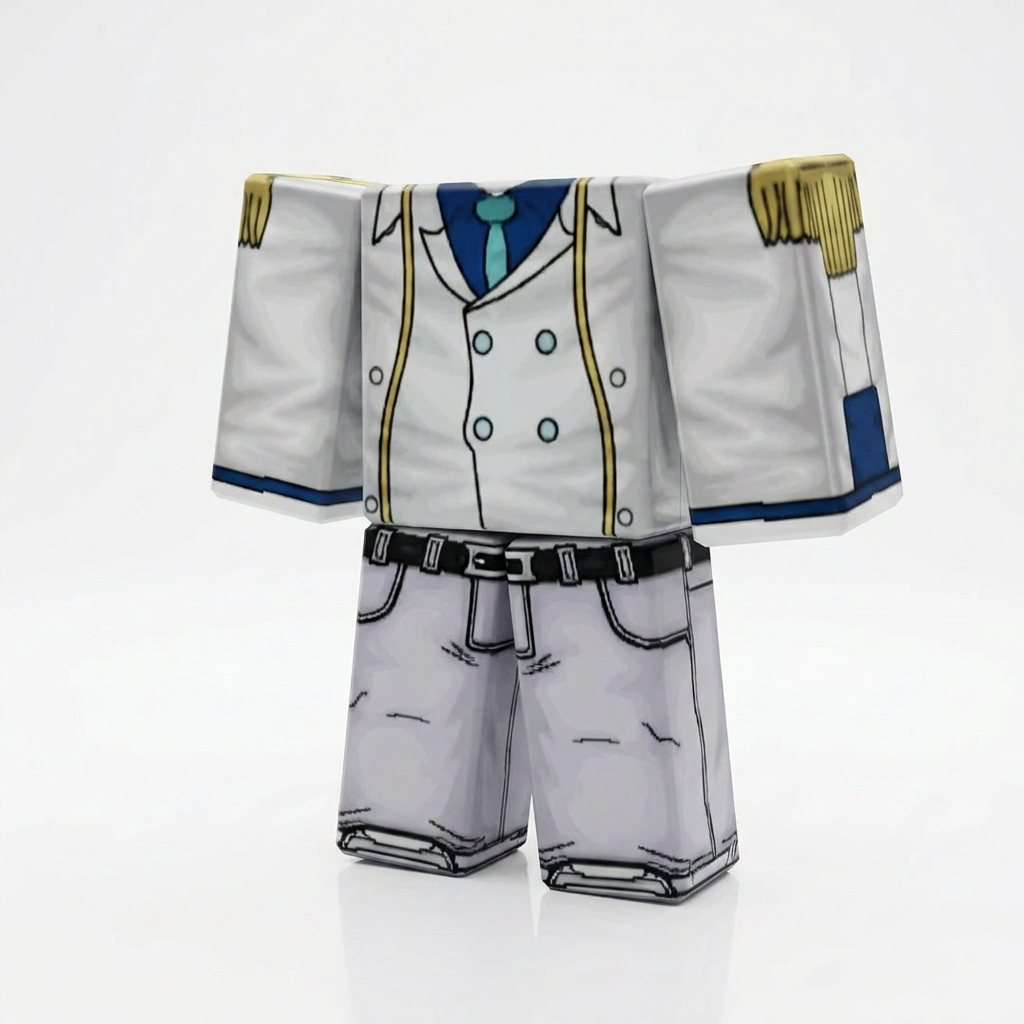 Monkey D. Garp Roblox Outfit – One Piece Avatar Costume & Shirt Template - View 1