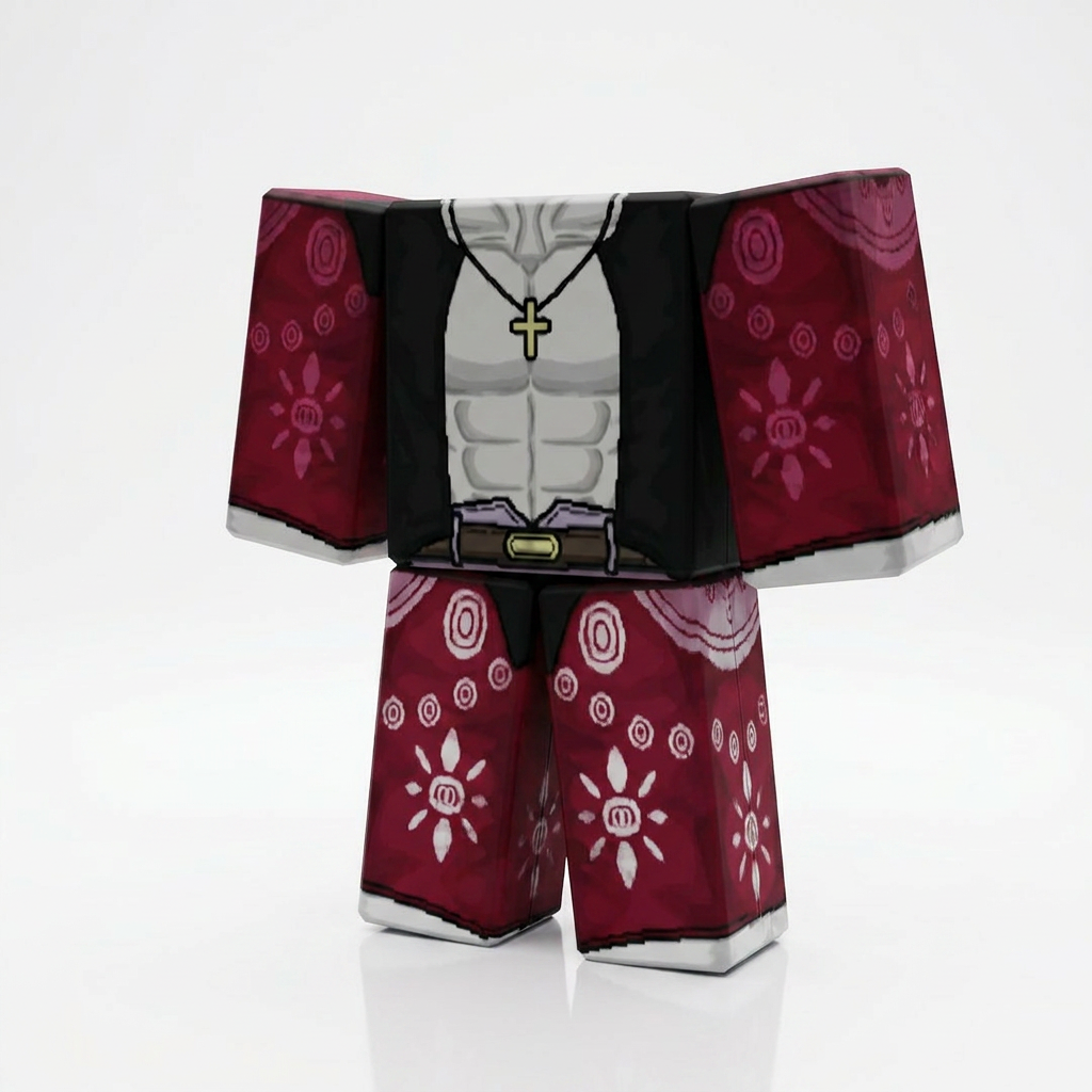 Dracule Mihawk Roblox Outfit – One Piece Avatar Costume & Shirt Template - View 1