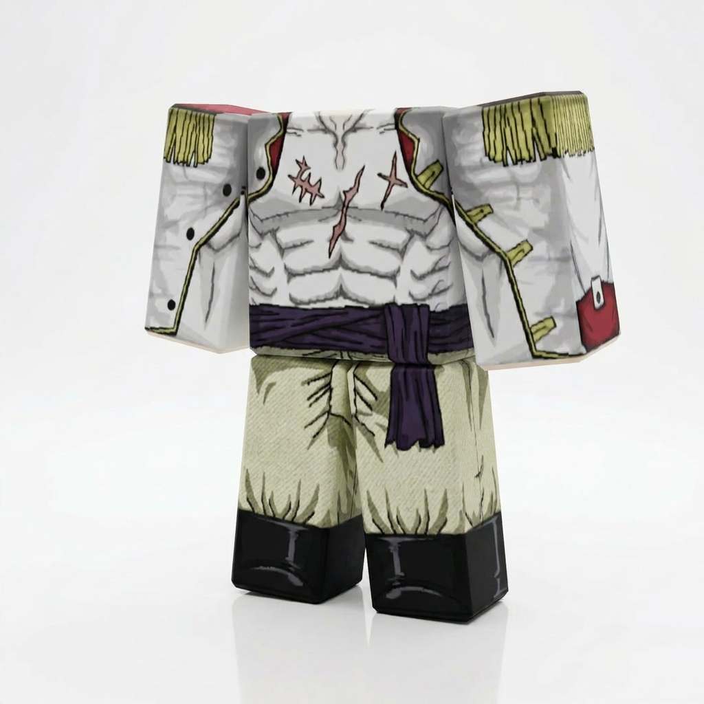  Whitebeard Roblox Outfit – One Piece Avatar Costume & Shirt Template View 1