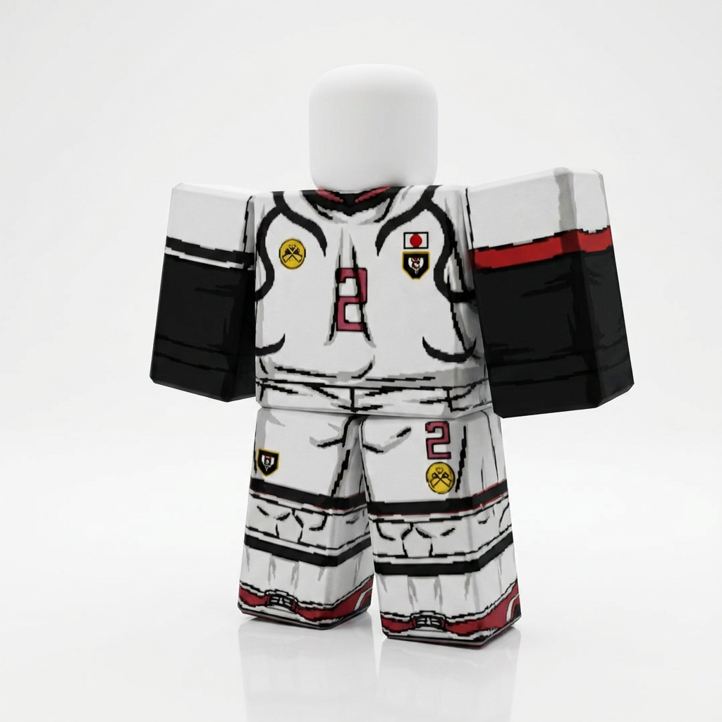  Oliver Aiku Japan U-20 Roblox Outfit – Blue Lock Avatar Costume & Shirt Template - View 1