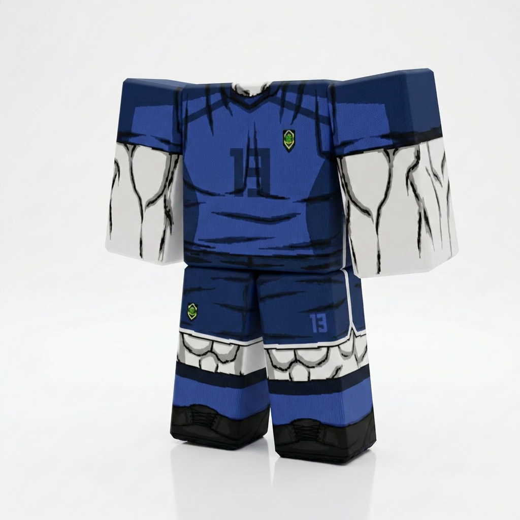  Shoei Barou Roblox Outfit – Blue Lock Avatar Costume & Shirt Template - View 1