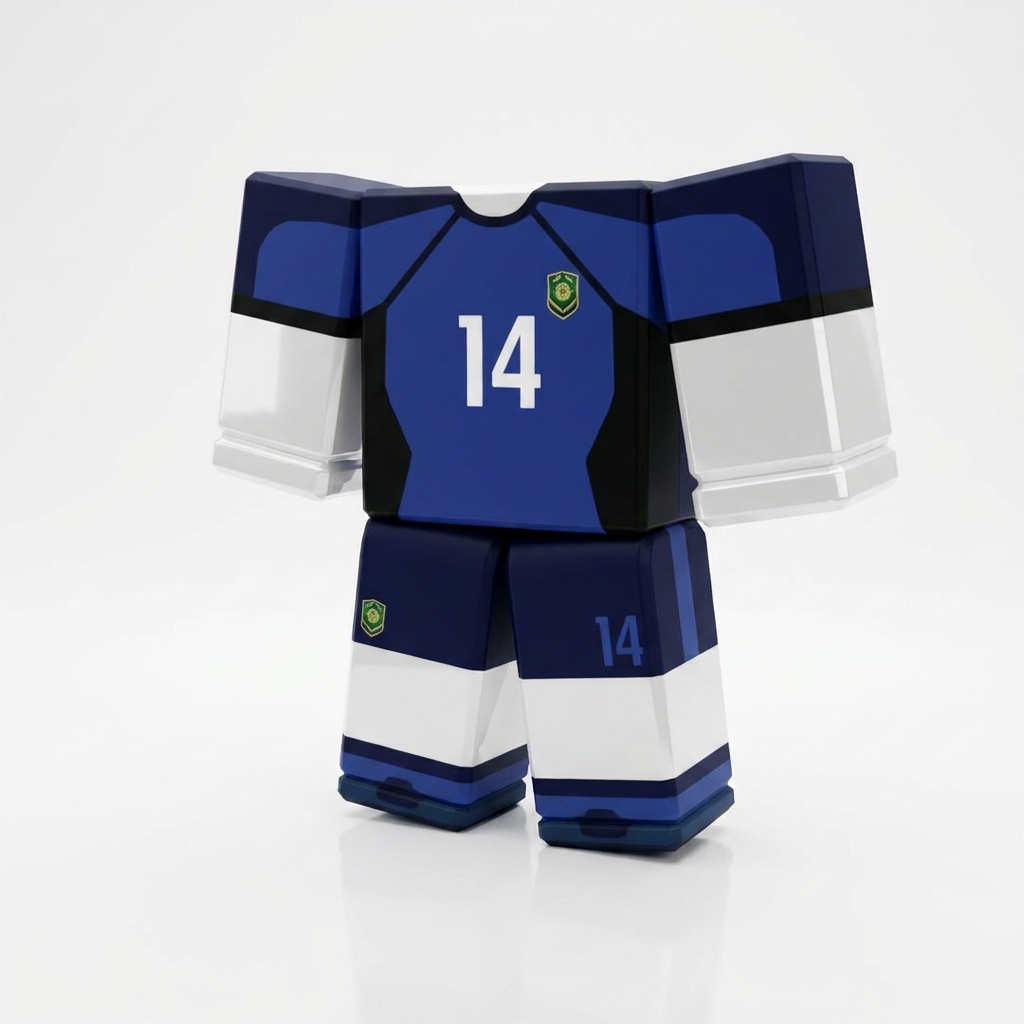 Reo Mikage Roblox Outfit – Blue Lock Avatar Costume & Shirt Template - View 1