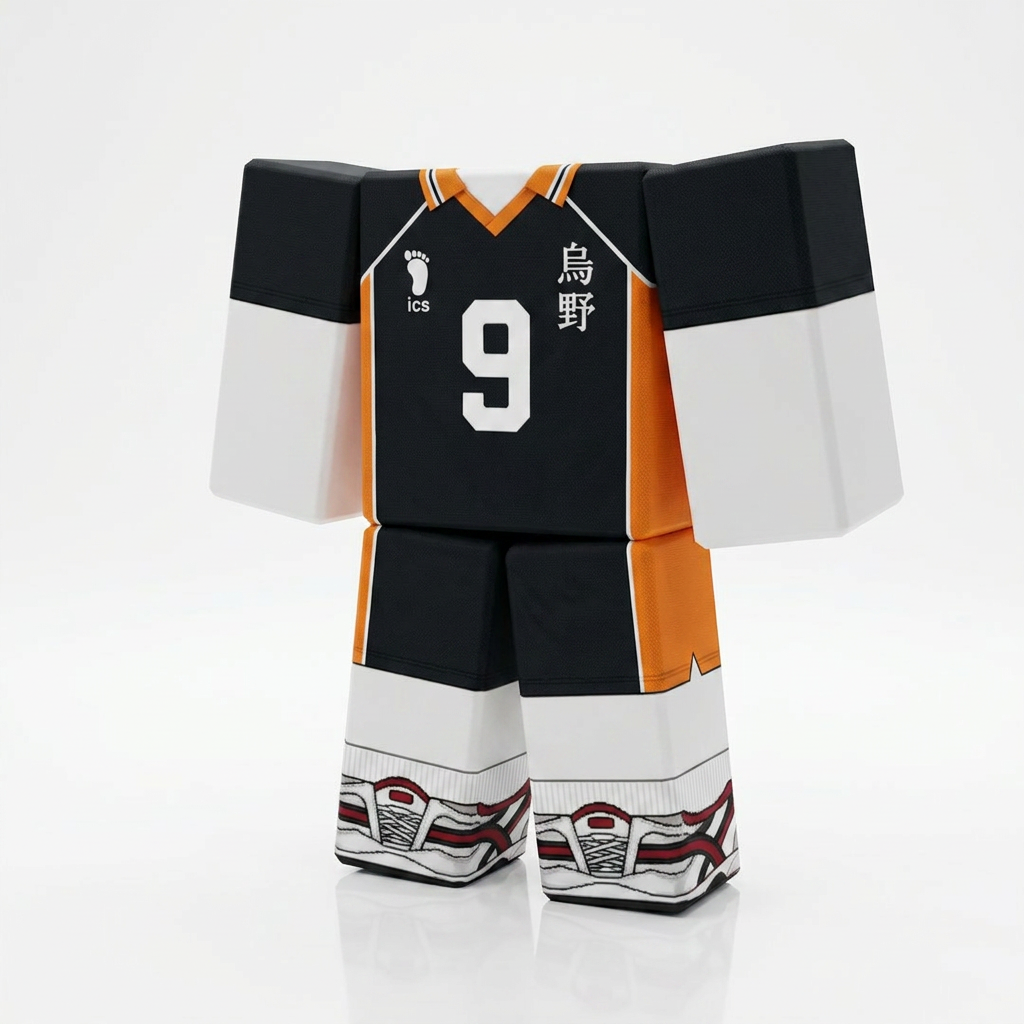  Tobio Kageyama Roblox Outfit – Haikyu!! Avatar Costume & Shirt Template - View 1