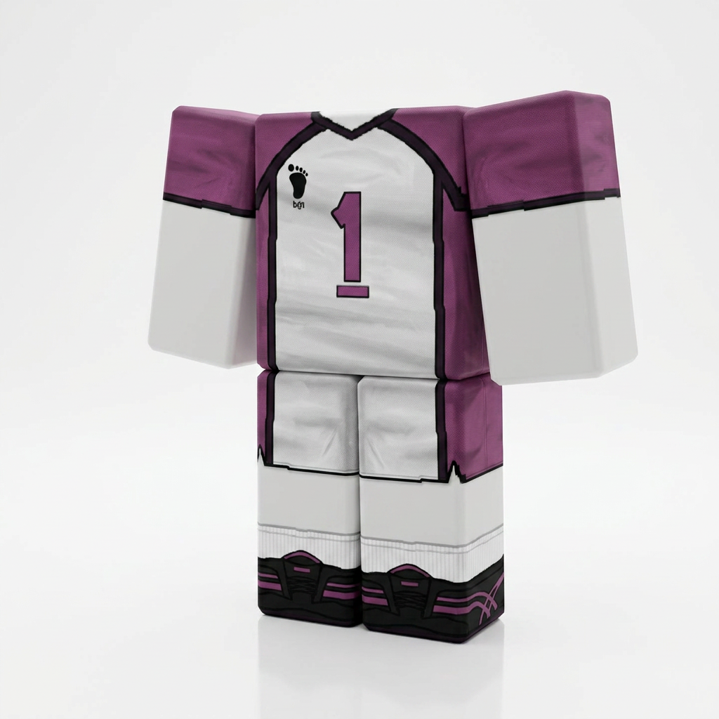  Wakatoshi Ushijima Roblox Outfit – Haikyu!! Avatar Costume & Shirt Template View 1