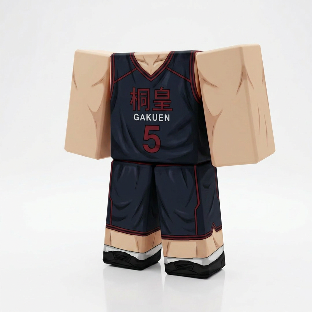  Daiki Aomine Roblox Outfit – Kuroko's Basketball Avatar Costume & Shirt Template View 1