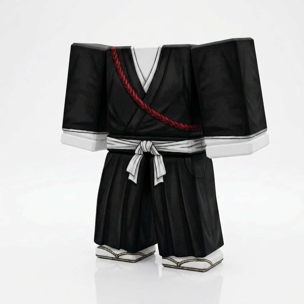 Ichigo Kurosaki Roblox Outfit – Bleach Avatar Costume & Shirt Template - View 1