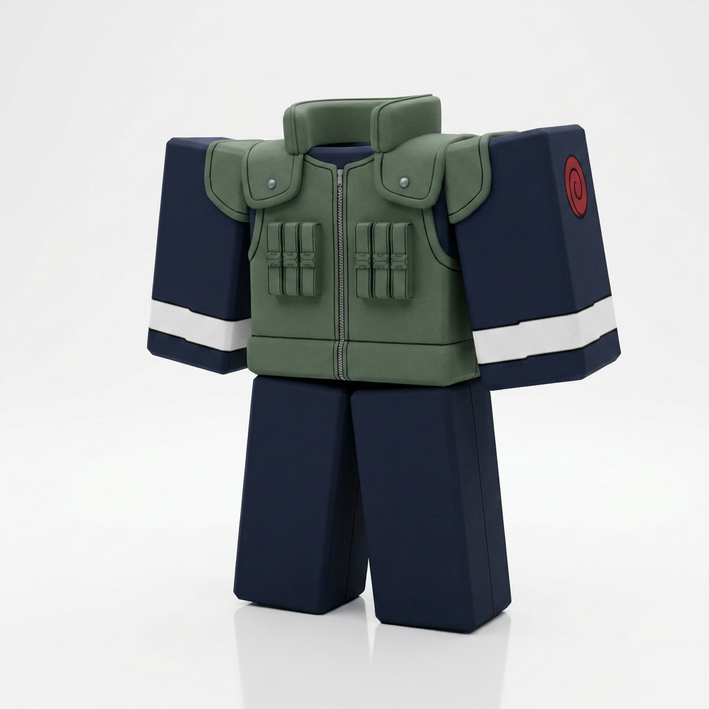 Kakashi Hatake Roblox Outfit – Naruto Avatar Costume & Shirt Template - View 1