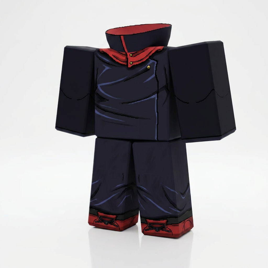 Yuji Itadori Roblox Outfit – Jujutsu Kaisen Avatar Costume & Shirt Template View 1