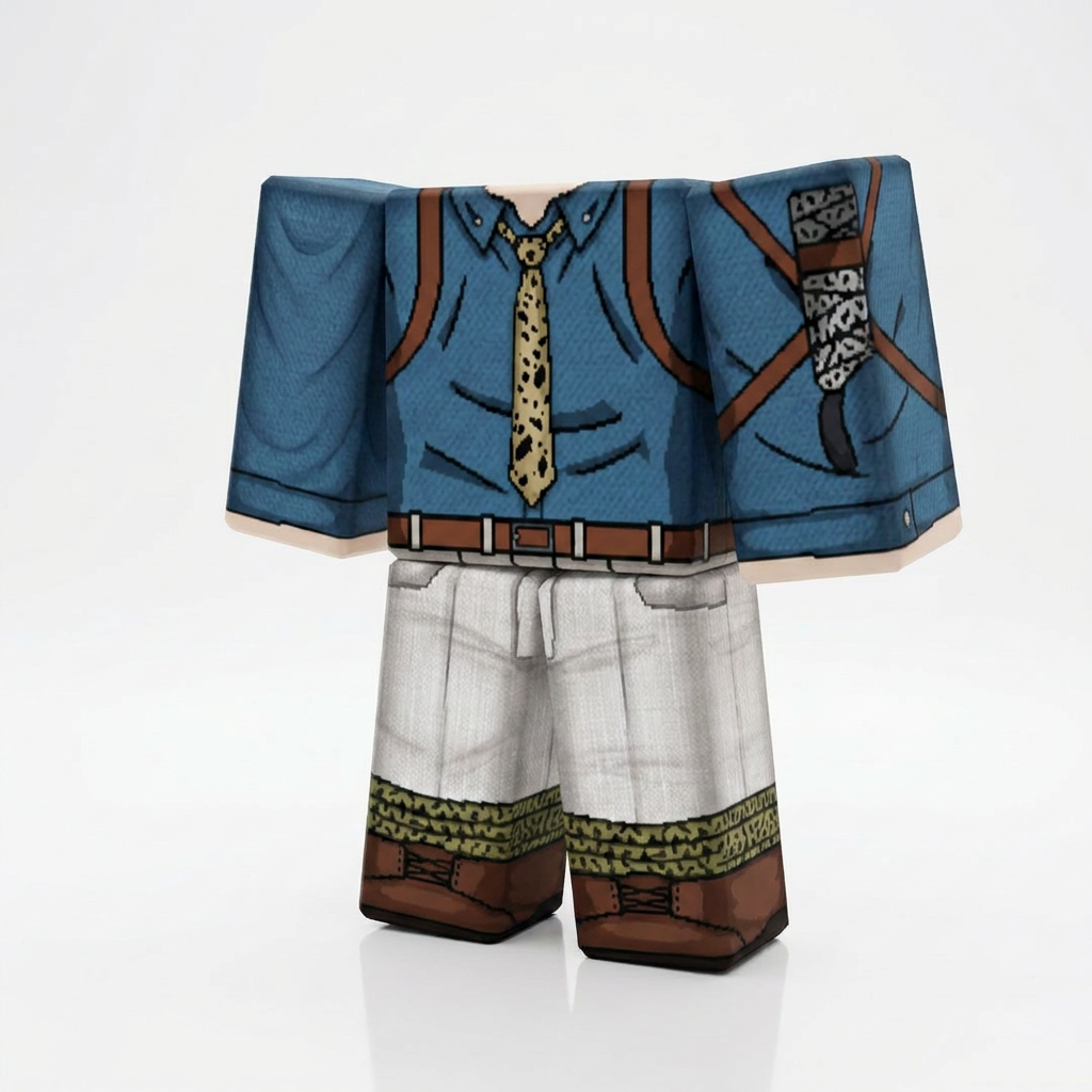 Kento Nanami Roblox Outfit – Jujutsu Kaisen Avatar Costume & Shirt Template - View 1