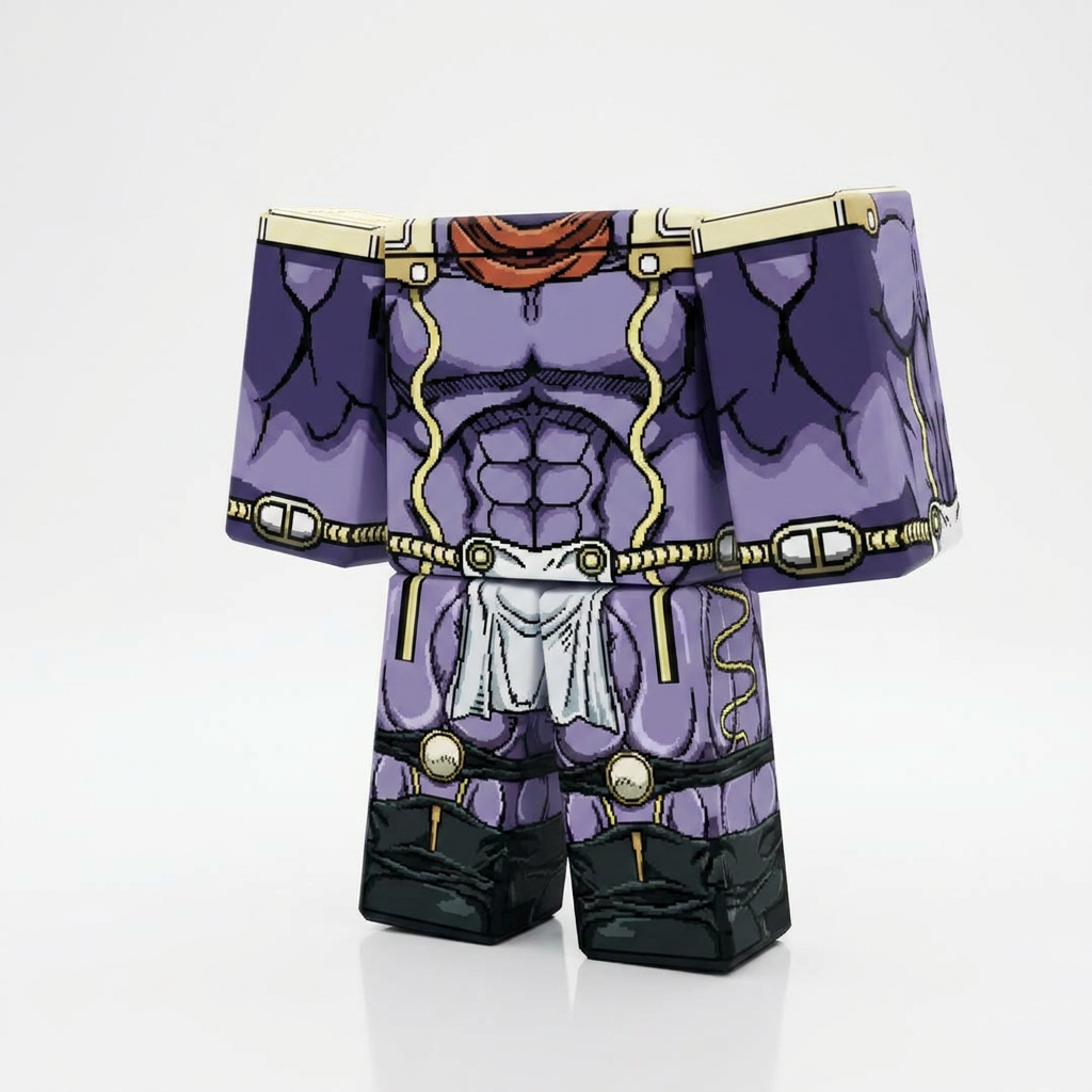 Star Platinum Roblox Outfit – JoJo' Bizarre Adventure Avatar Costume & Shirt Template View 1